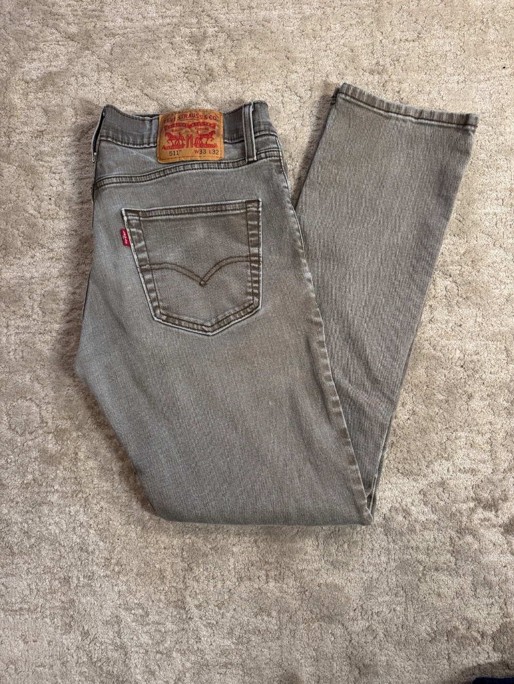 Levi's 511 Slim Fit Gray Jeans W33 L32